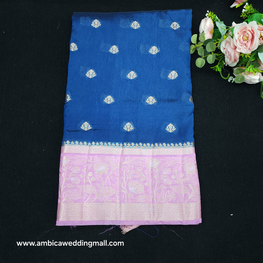 Raw Silk Banaras Butta Saree - B1550