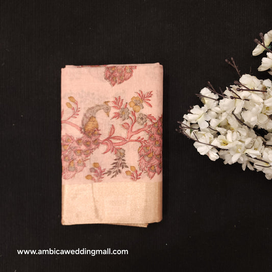 Jari Kota Kalamkari Saree - JK500