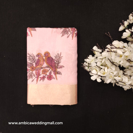 Jari Kota Kalamkari Saree - JK500