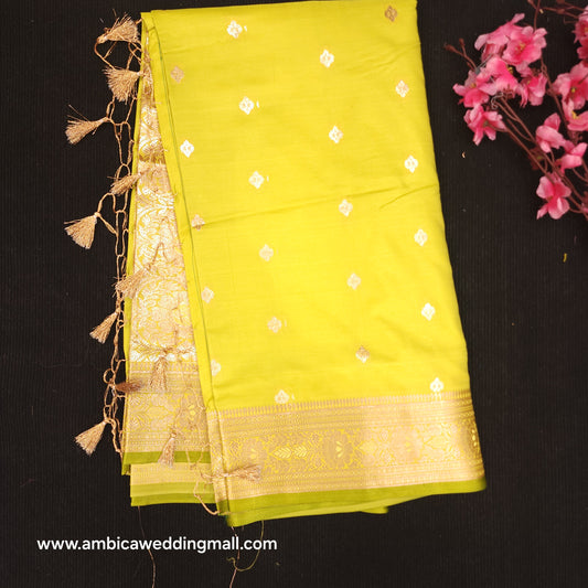 Semi Katan Banarasi Butta Saree - K1250