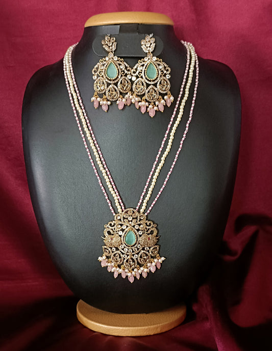 Beautiful Monalisa beads with crystal Haaram