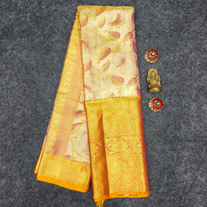 ✨2Gram zari Kanchi Pattu Bridal Saree