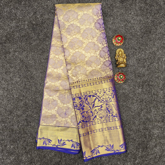 ✨2Gram zari Kanchi Pattu Bridal Saree