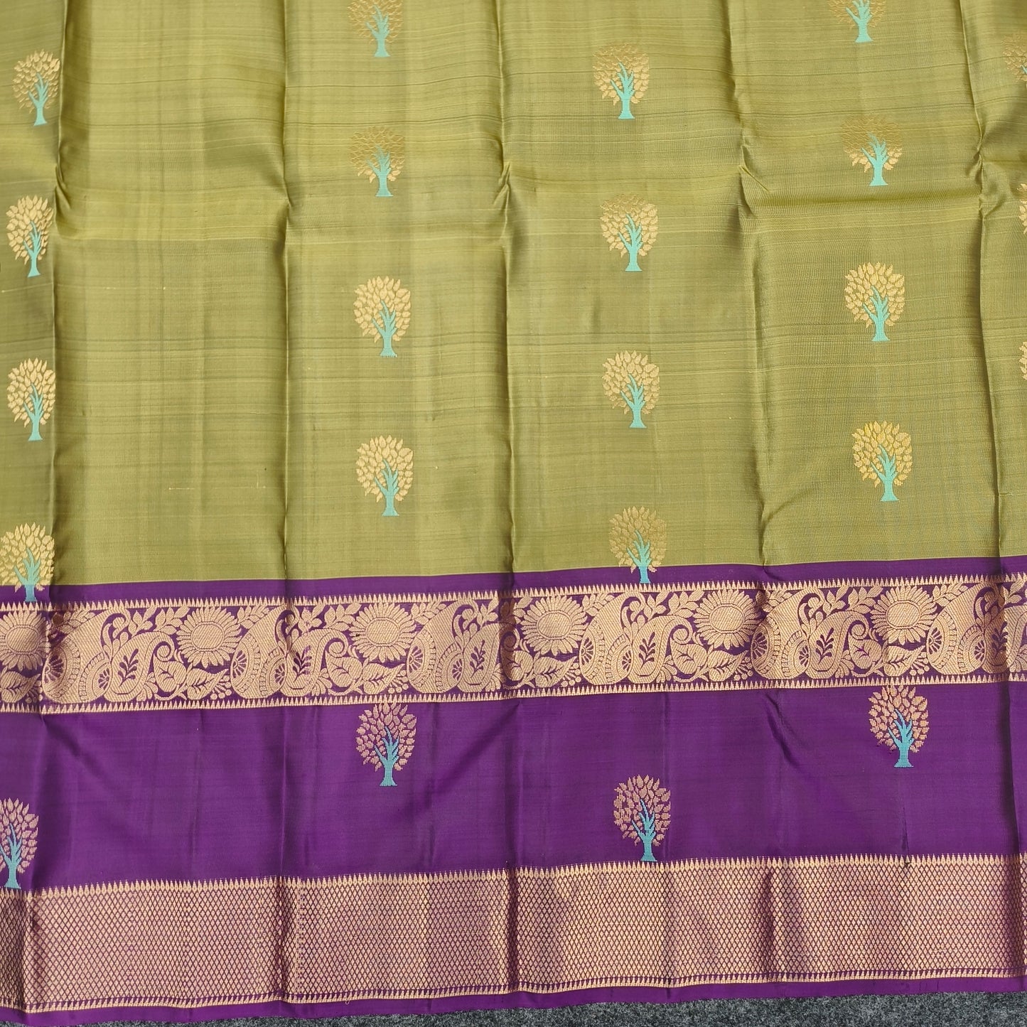 ✨Kanchi Pattu Handloom Gap Border Saree