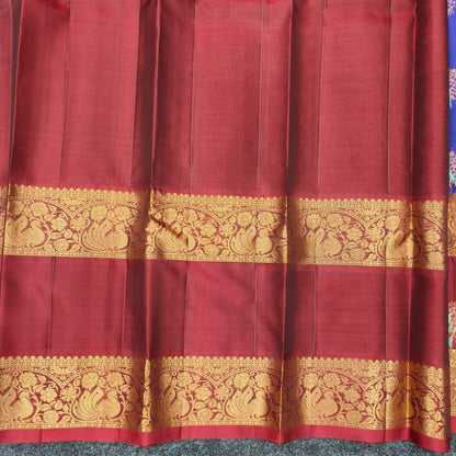 ✨Kanchi Pattu Handloom Gap Border Saree