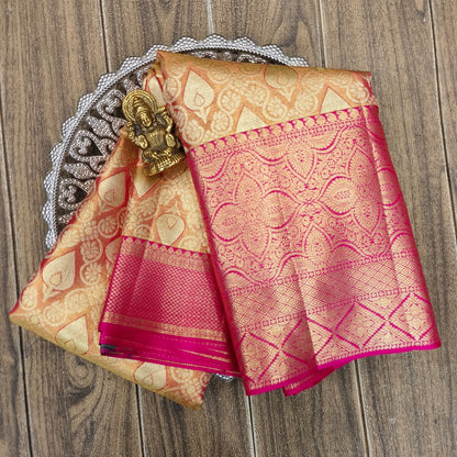 ✨Kanchi Pattu Bridal Pure Zari Saree