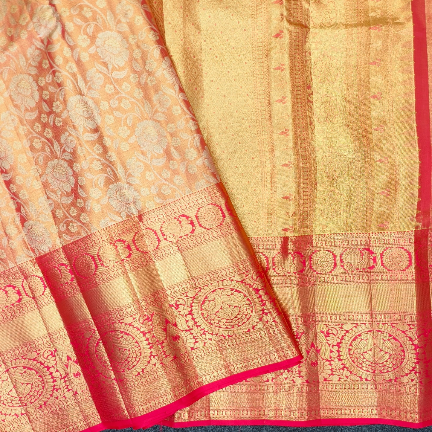 ✨Kanchi Pattu Bridal Pure Zari Saree