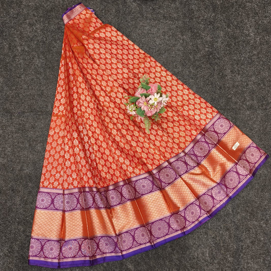 Semi Pattu Rose Gold Jari Kuppadam Saree