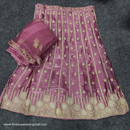 Dark Pink colour half saree