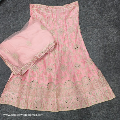 Baby Pink colour half saree