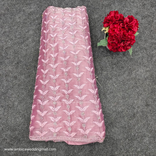 Baby Pink colour half saree