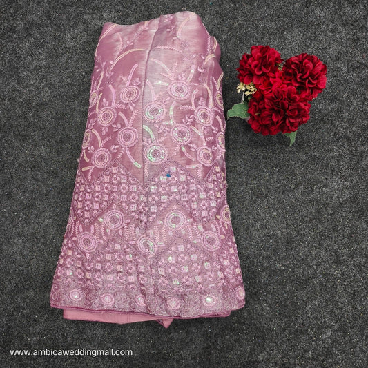 Half saree pink colour