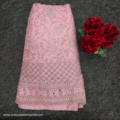 Half saree lite pink colour