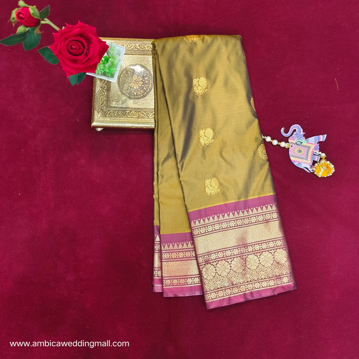 Venkatagiri Pattu mix Butta saree