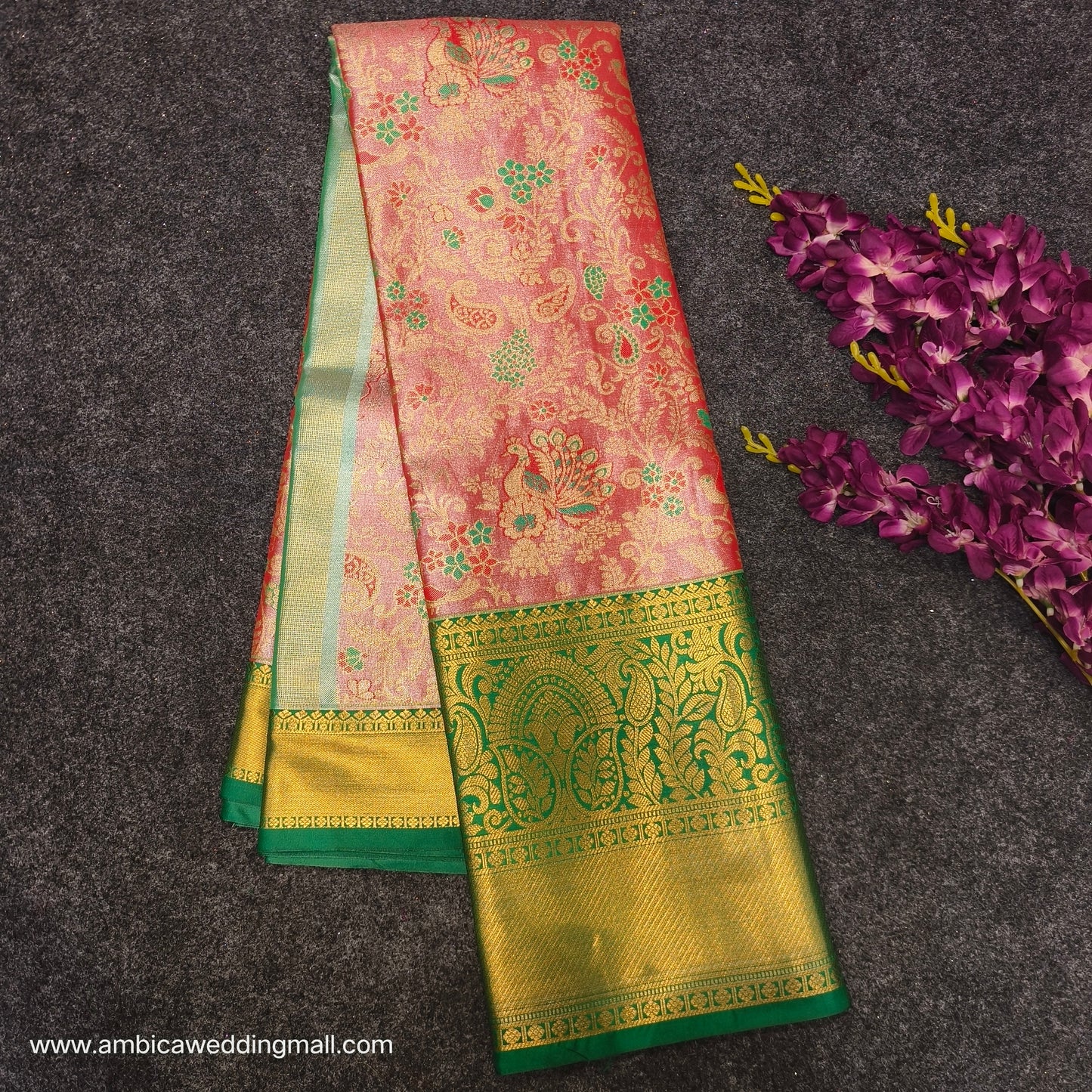 Kanchi pattu 2 gram gold mix pattu saree