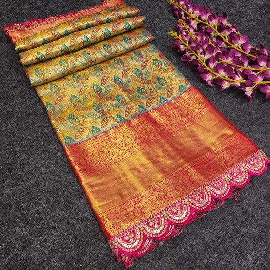 Cutwork spl Kanchi Pattu Saree