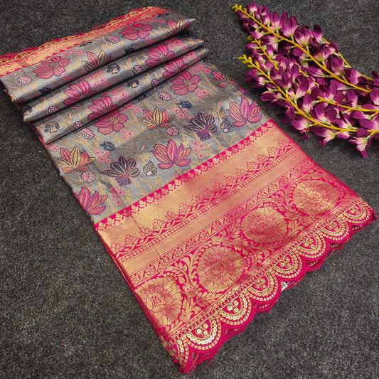 Cutwork spl Kanchi Pattu Saree