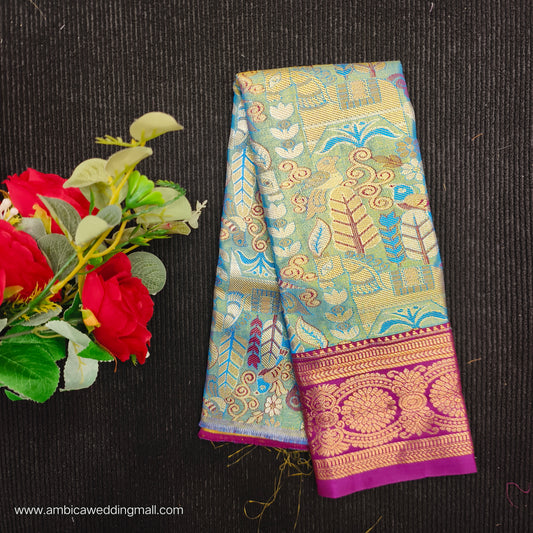 Buy Stunning Kanchi pattu mix Lehenga [0 To 1½ Years]