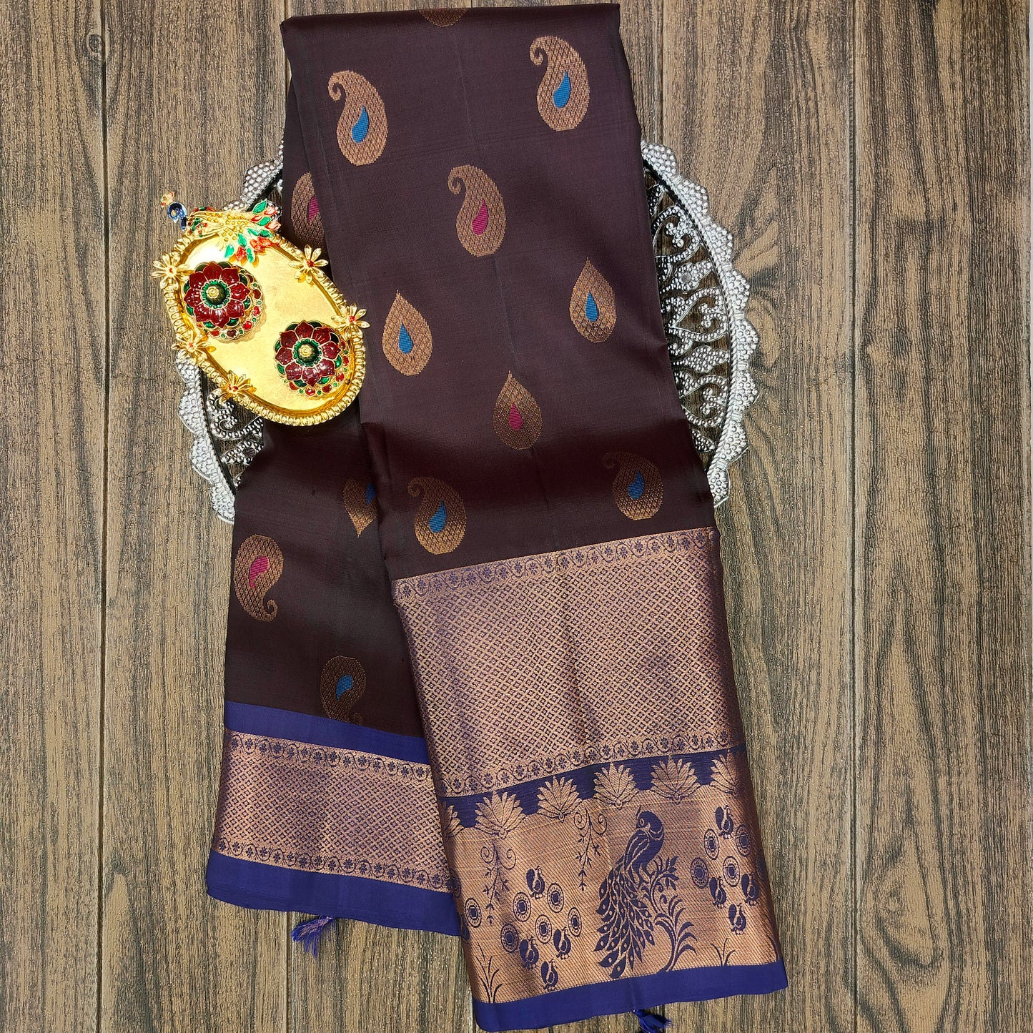 Kanchi Pattu Handloom Butta Saree