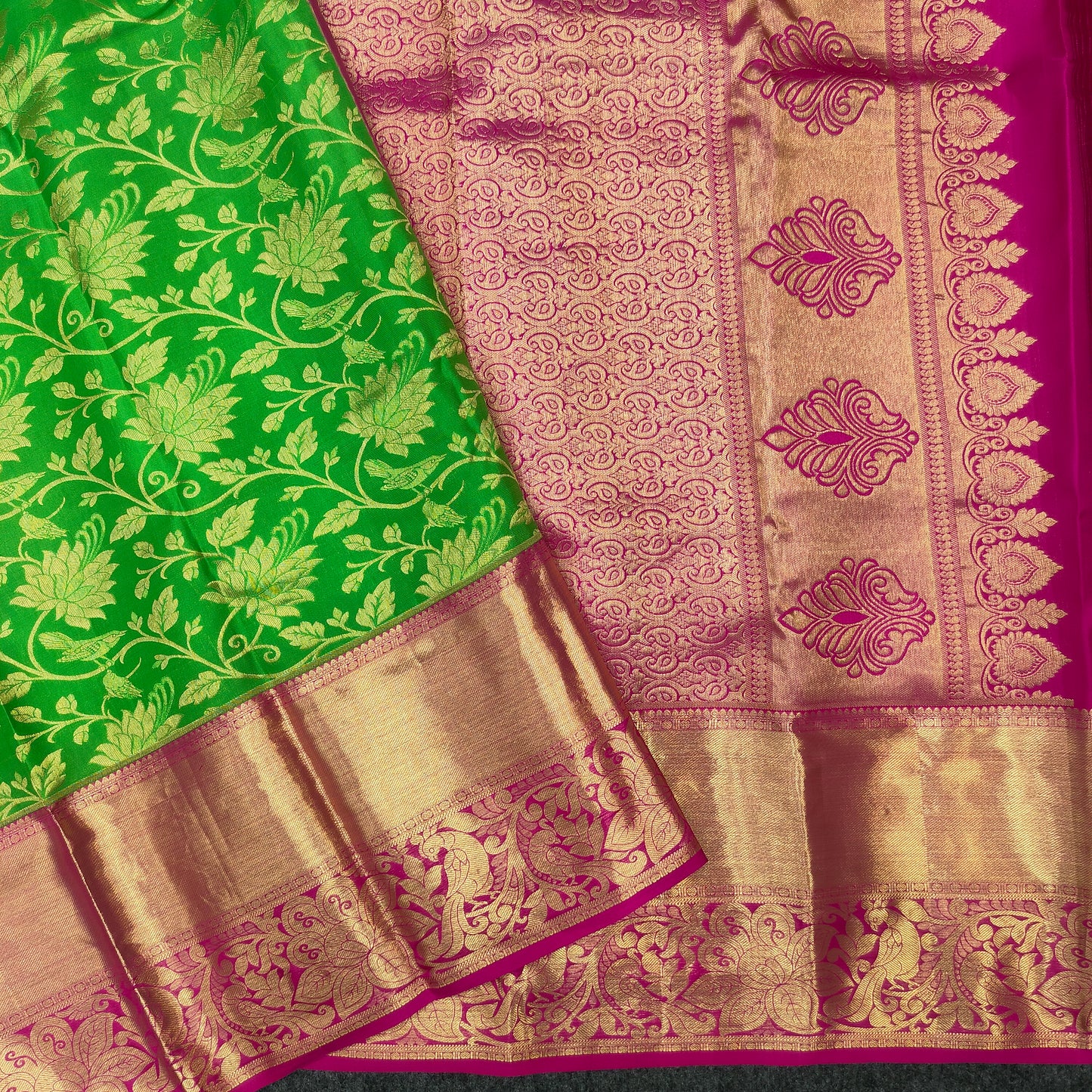 ✨Pure Resham Bridal Kanchi Pattu Handloom Saree