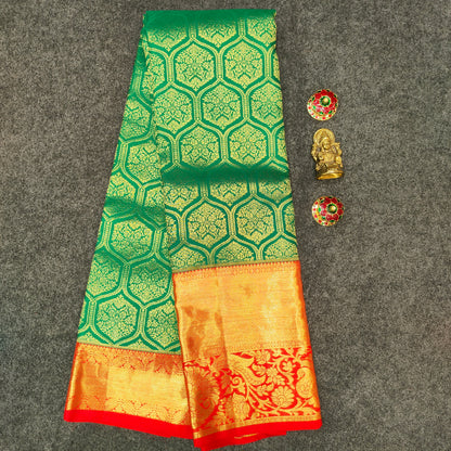 ✨Pure Resham Bridal Kanchi Pattu Handloom Saree