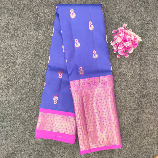 Kanchi Pattu Handloom Butta,long Border ✨Sarees