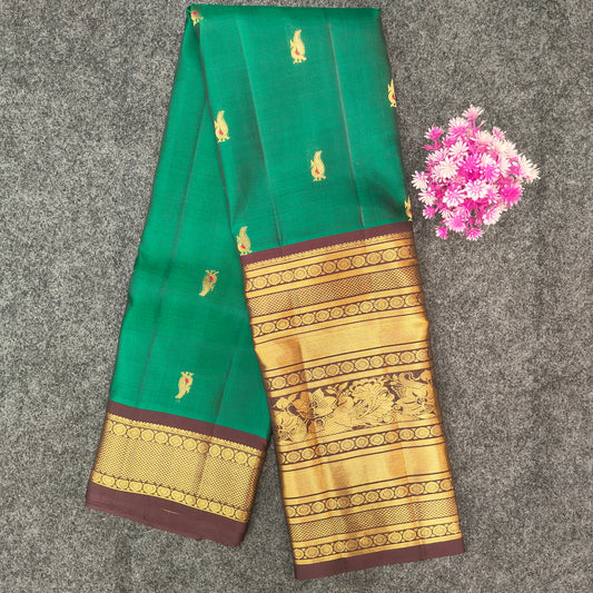 Kanchi Pattu Handloom Butta,long Border ✨Sarees