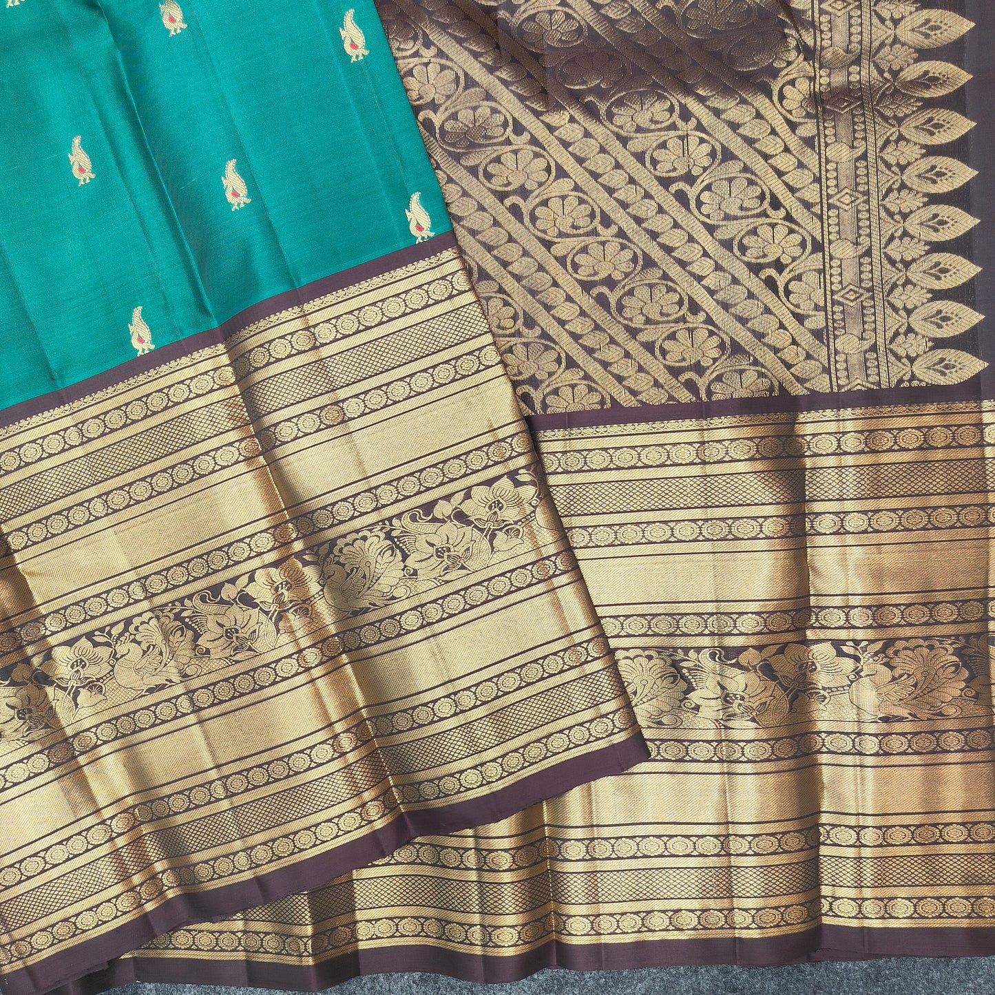 Kanchi Pattu Handloom Butta,long Border ✨Sarees