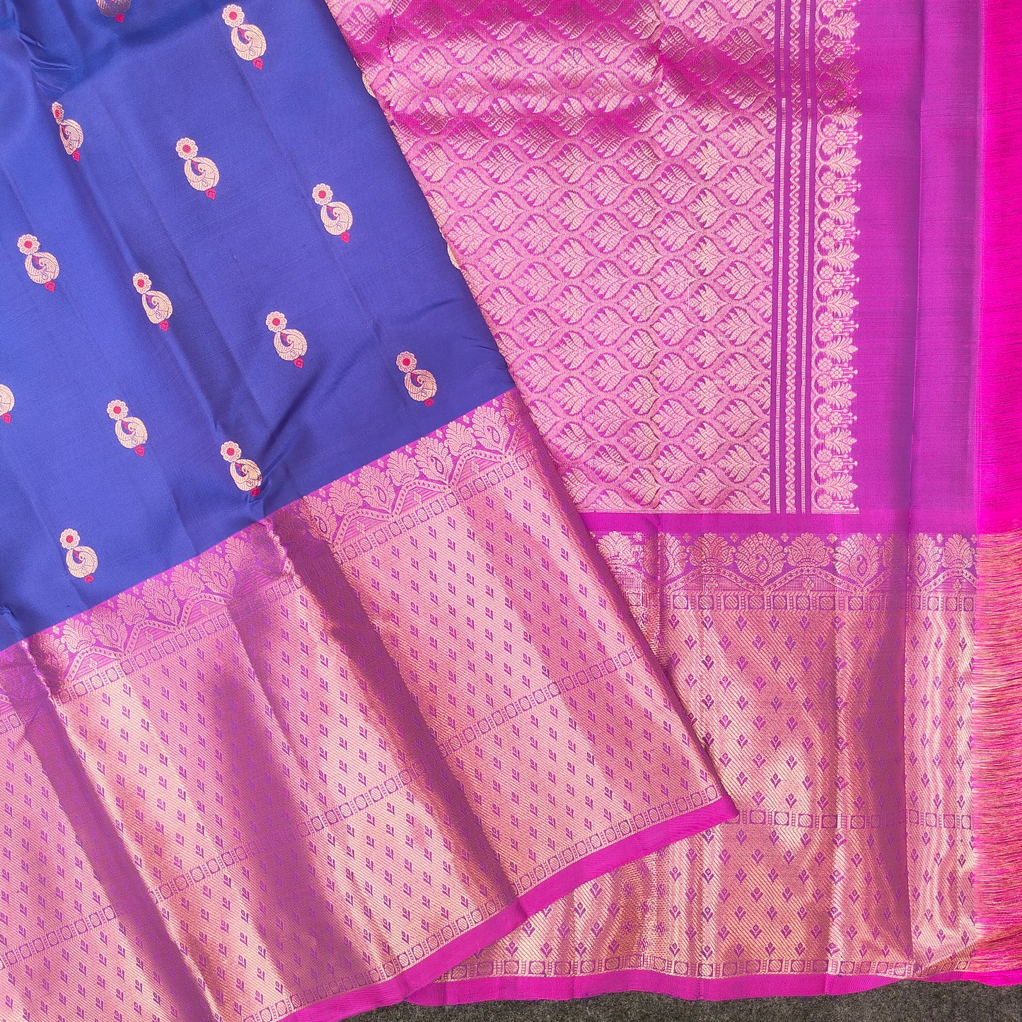 Kanchi Pattu Handloom Butta,long Border ✨Sarees