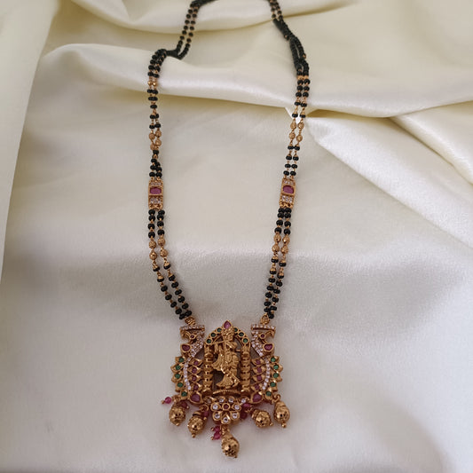 Beautiful Krishna Locket black beads collection
