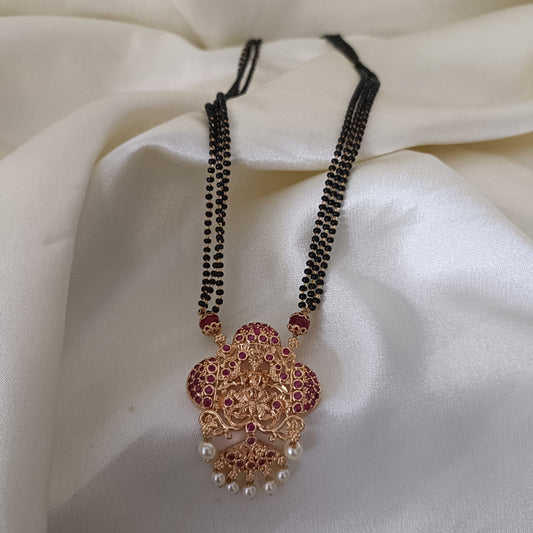 Beautiful Lakshmi designed black beads