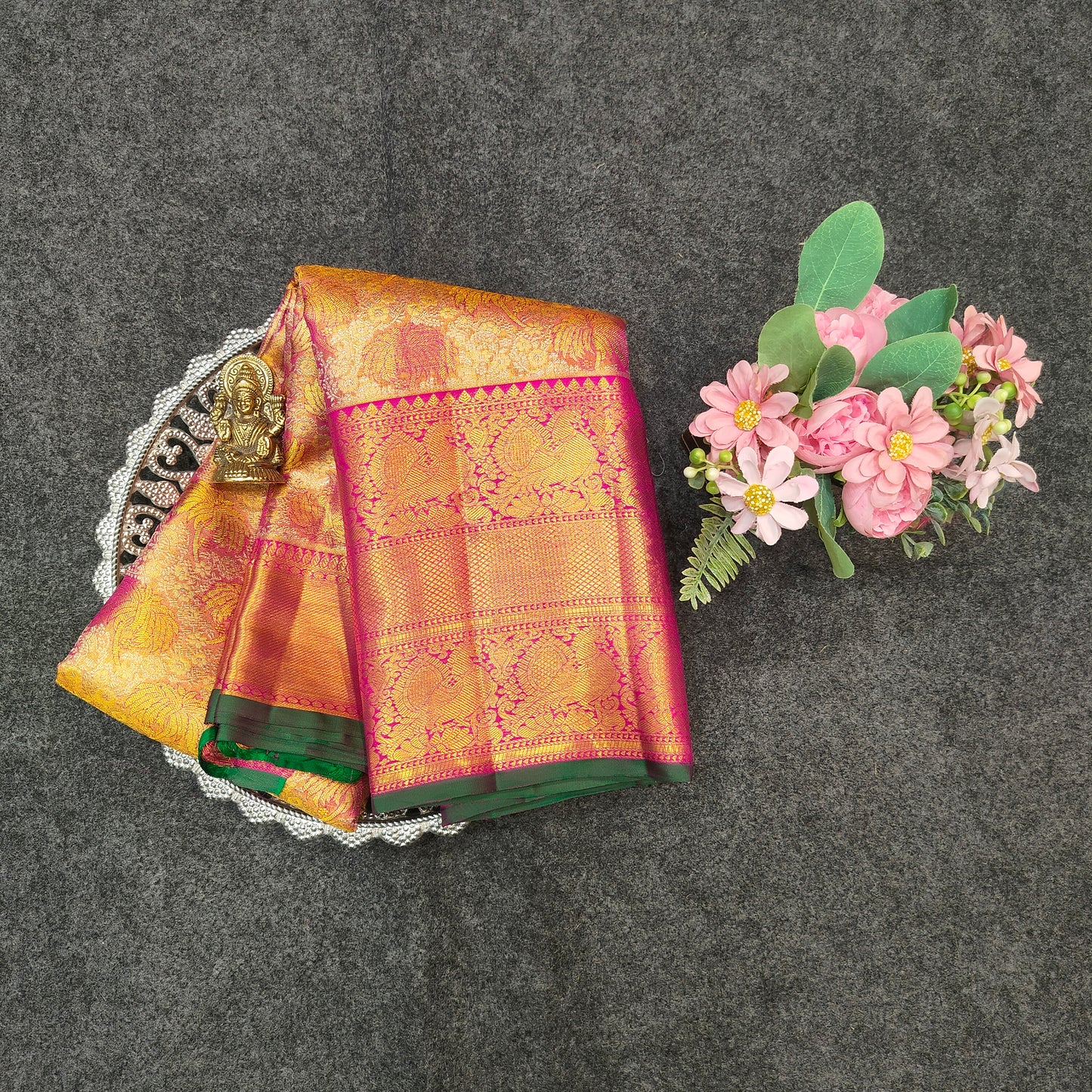 Pure Resham Bridal Kanchi Pattu Handloom Saree