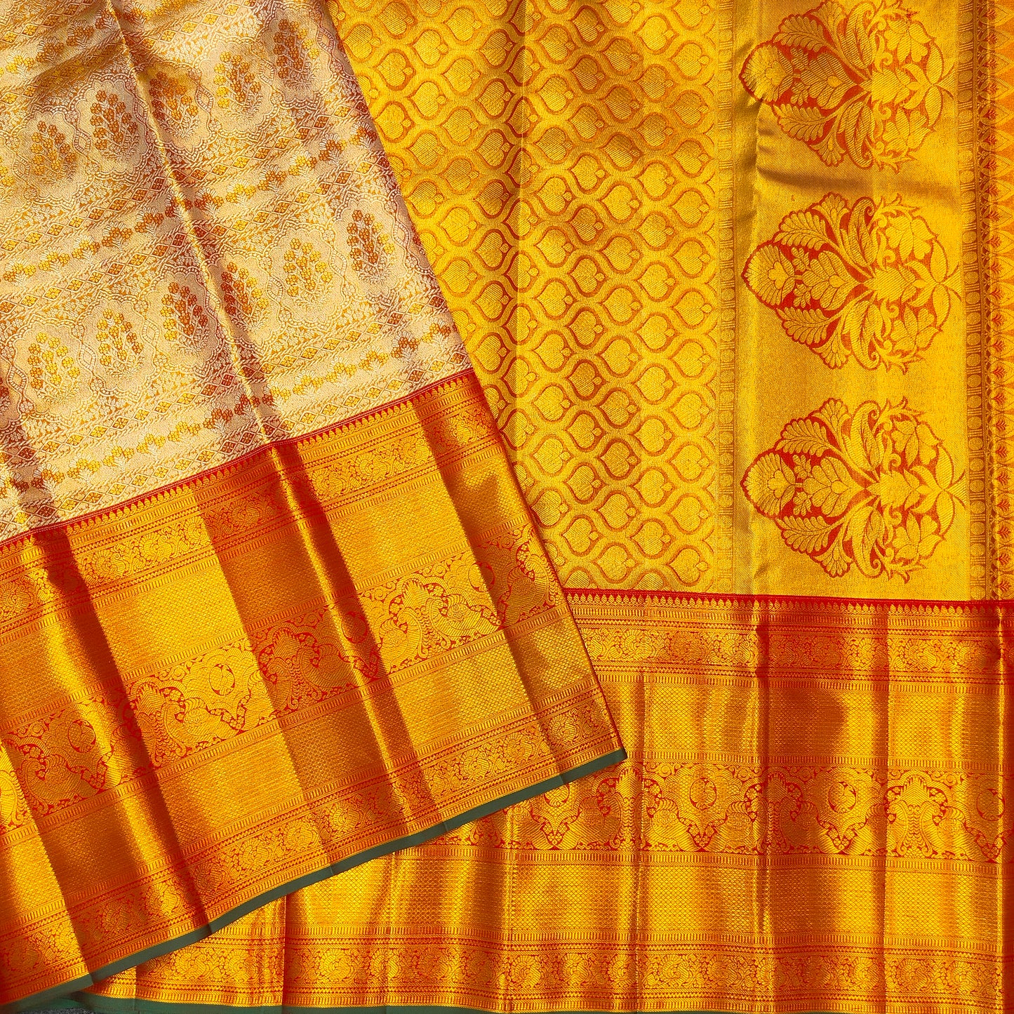 Pure Resham Bridal Kanchi Pattu Handloom Saree