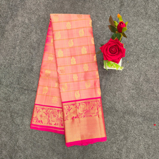 Kanchi Pattu Handloom Butta Saree