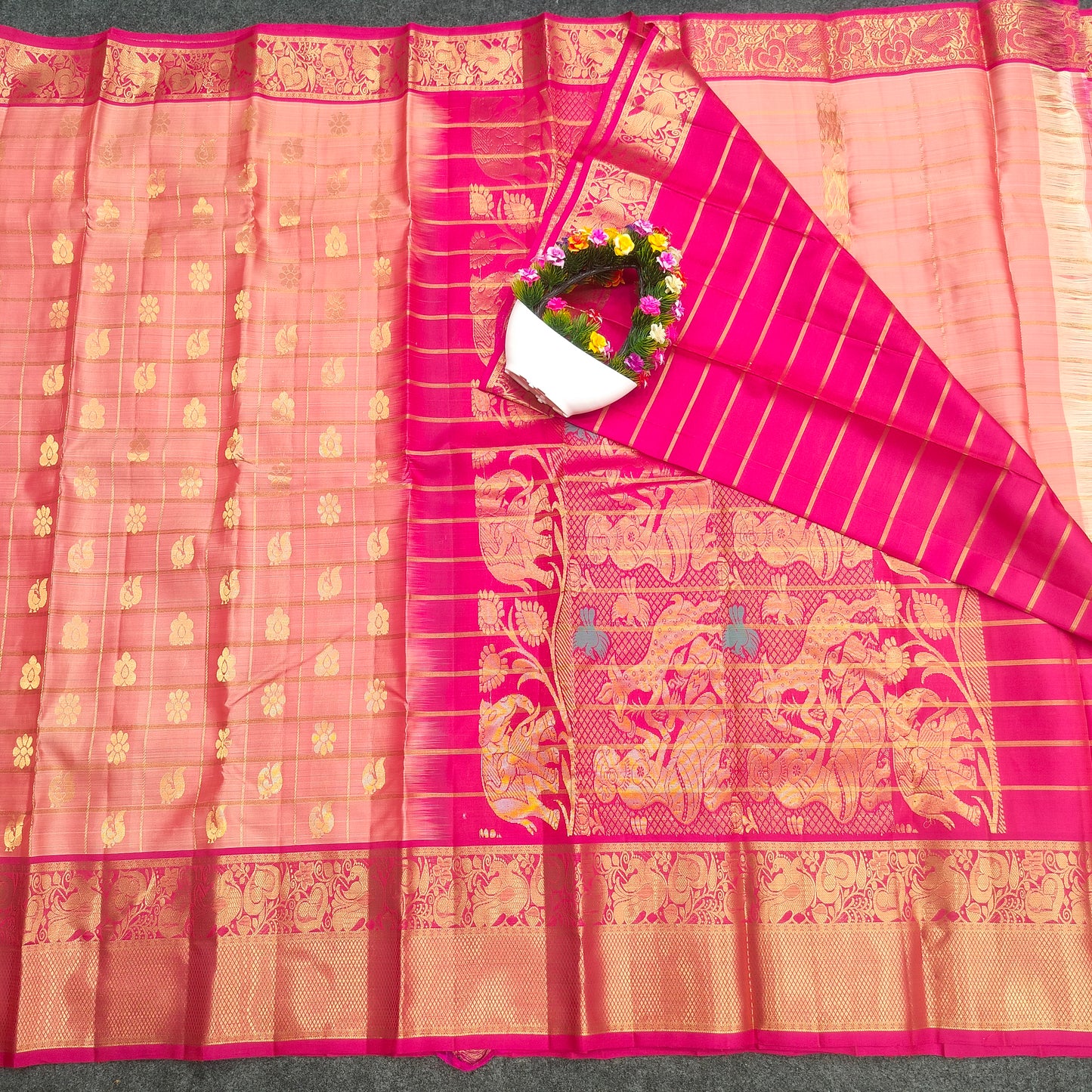 Kanchi Pattu Handloom Butta Saree