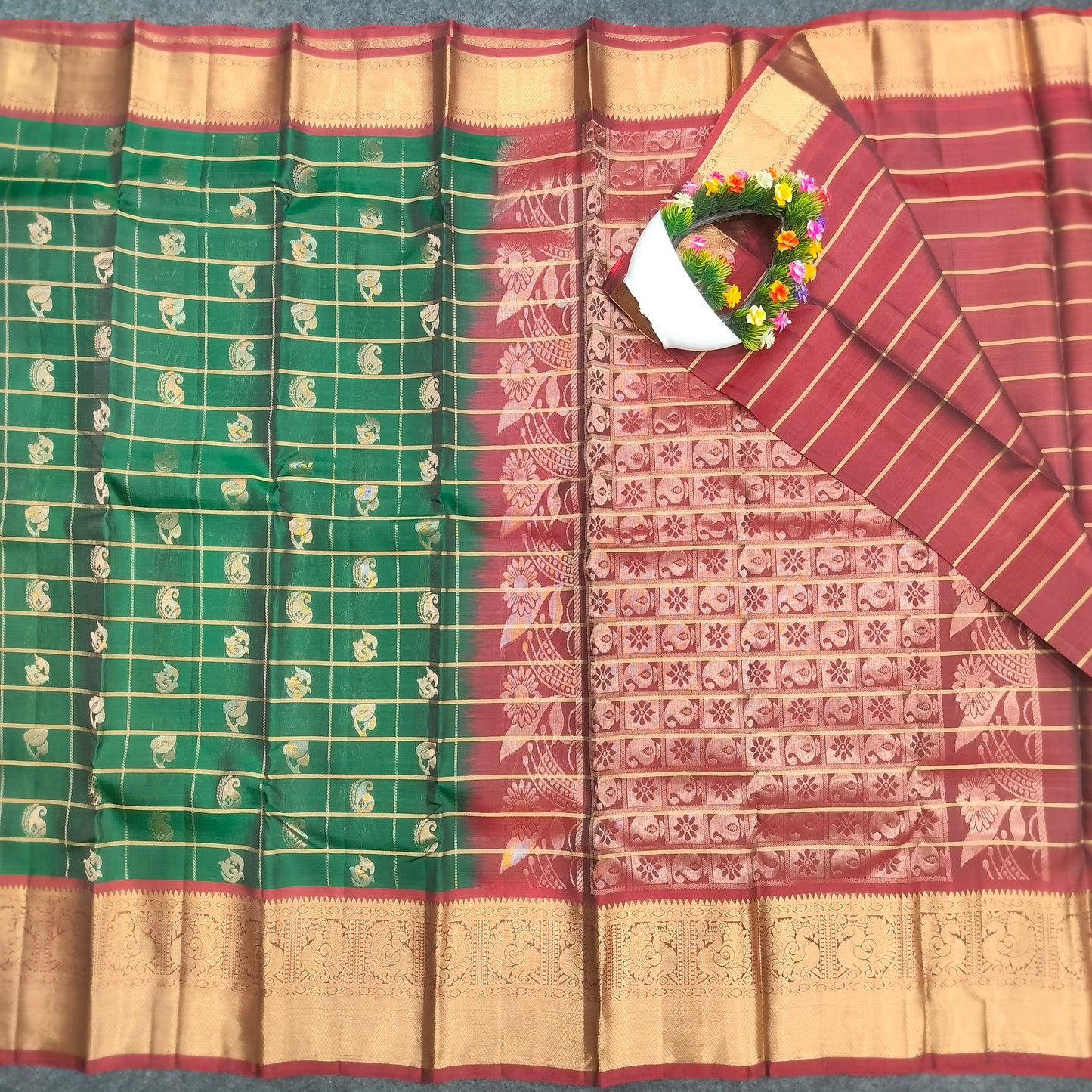 Kanchi Pattu Handloom Butta Saree