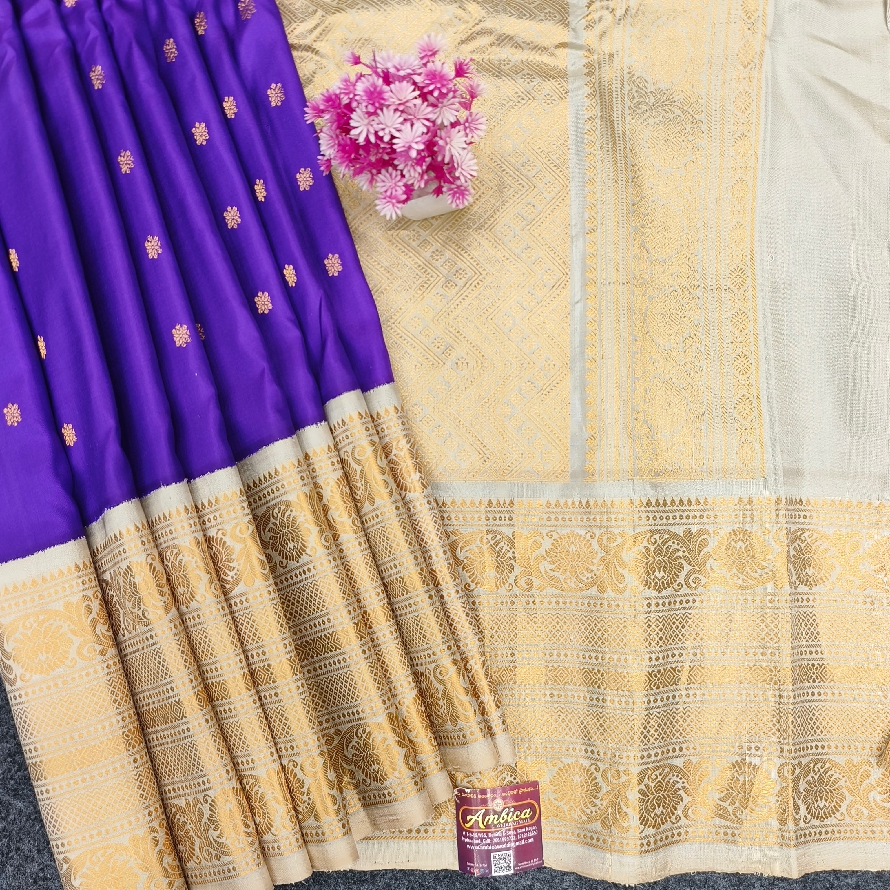 Gadwal Pattu Pure Resham Handloom Saree – Ambica Wedding Mall