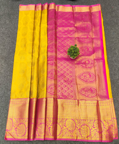 Kanchi Pattu Long Border Brocade Sarees