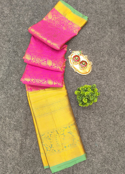 Kanchi Pattu Long Border Brocade Sarees