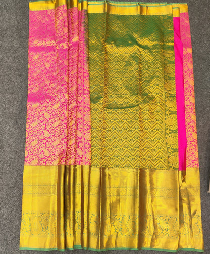 Kanchi Pattu Long Border Brocade Sarees