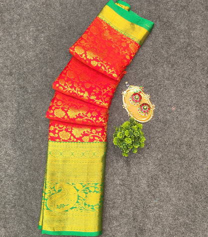 Kanchi Pattu Long Border Brocade Sarees