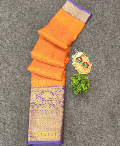 Kanchi Pattu Long Border Brocade Sarees