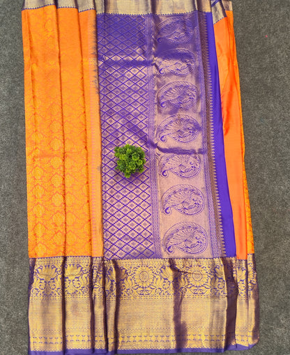 Kanchi Pattu Long Border Brocade Sarees