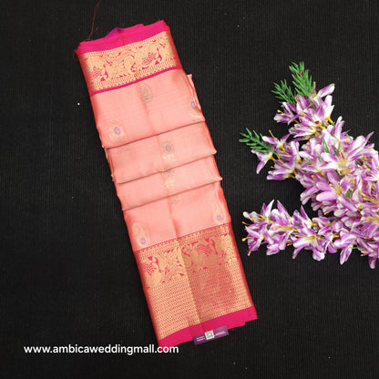 Handloom Kanchi Pattu Butta Light Weight Saree