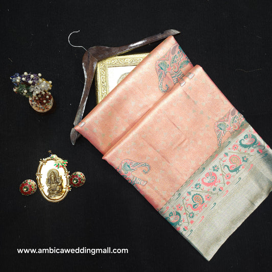 Semi kanchi pattu tissue 2 Gram Gold Sarees🛍️