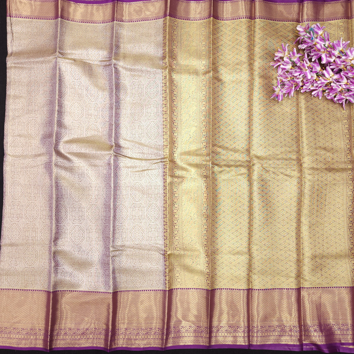 1 Gram Gold zari semi kanchi pattu saree✨️