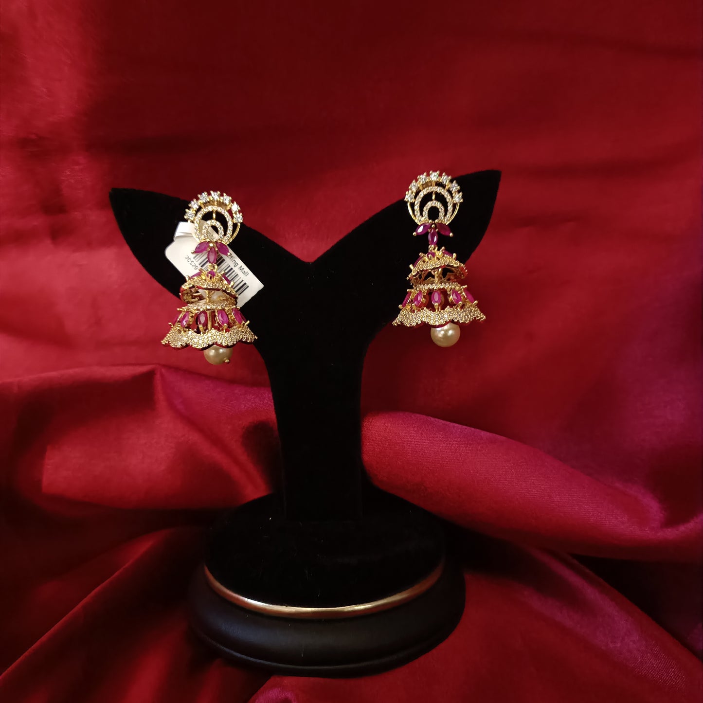 Beautiful Ruby Jhumkas