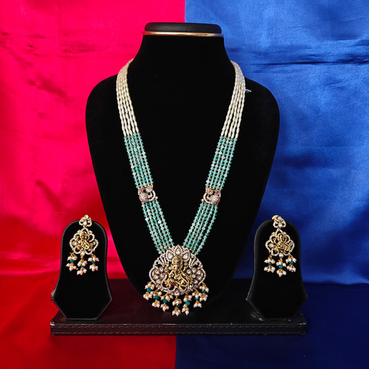 Beautiful Honex Necklace In Pista Green Colour