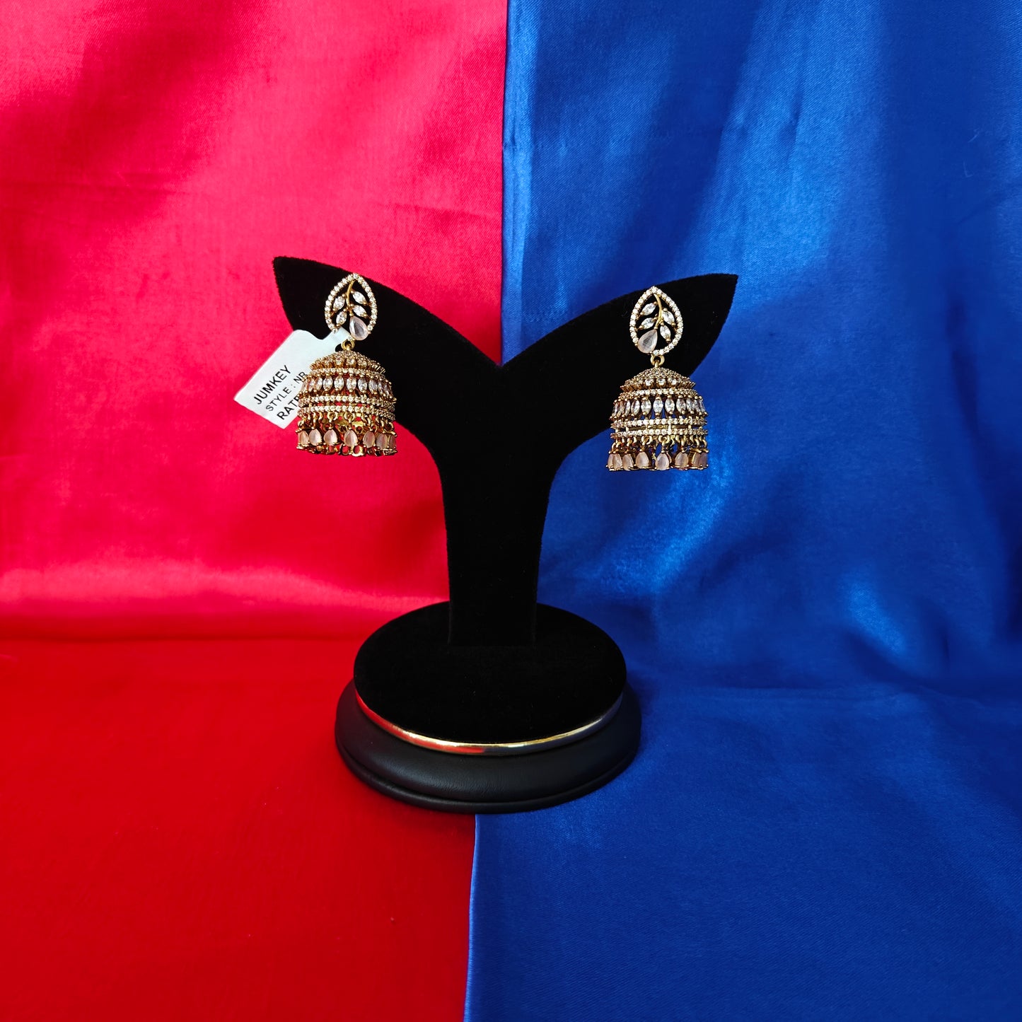 Beautiful Victorian Jhumki In Baby Pink