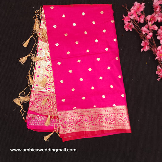 Semi Katan Banarasi Butta Saree - K1250